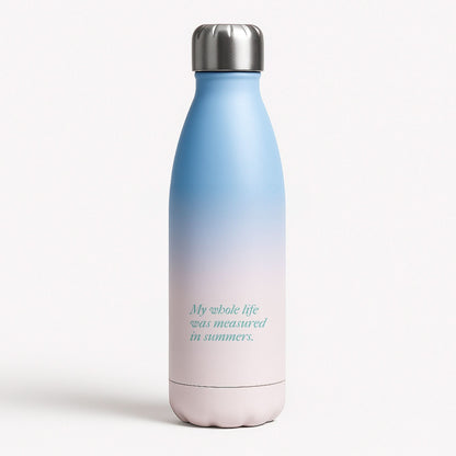 Measured In Summers Blue Water Bottle