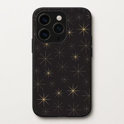 Christmas Gold Stars Pattern iPhone 15 Pro Case