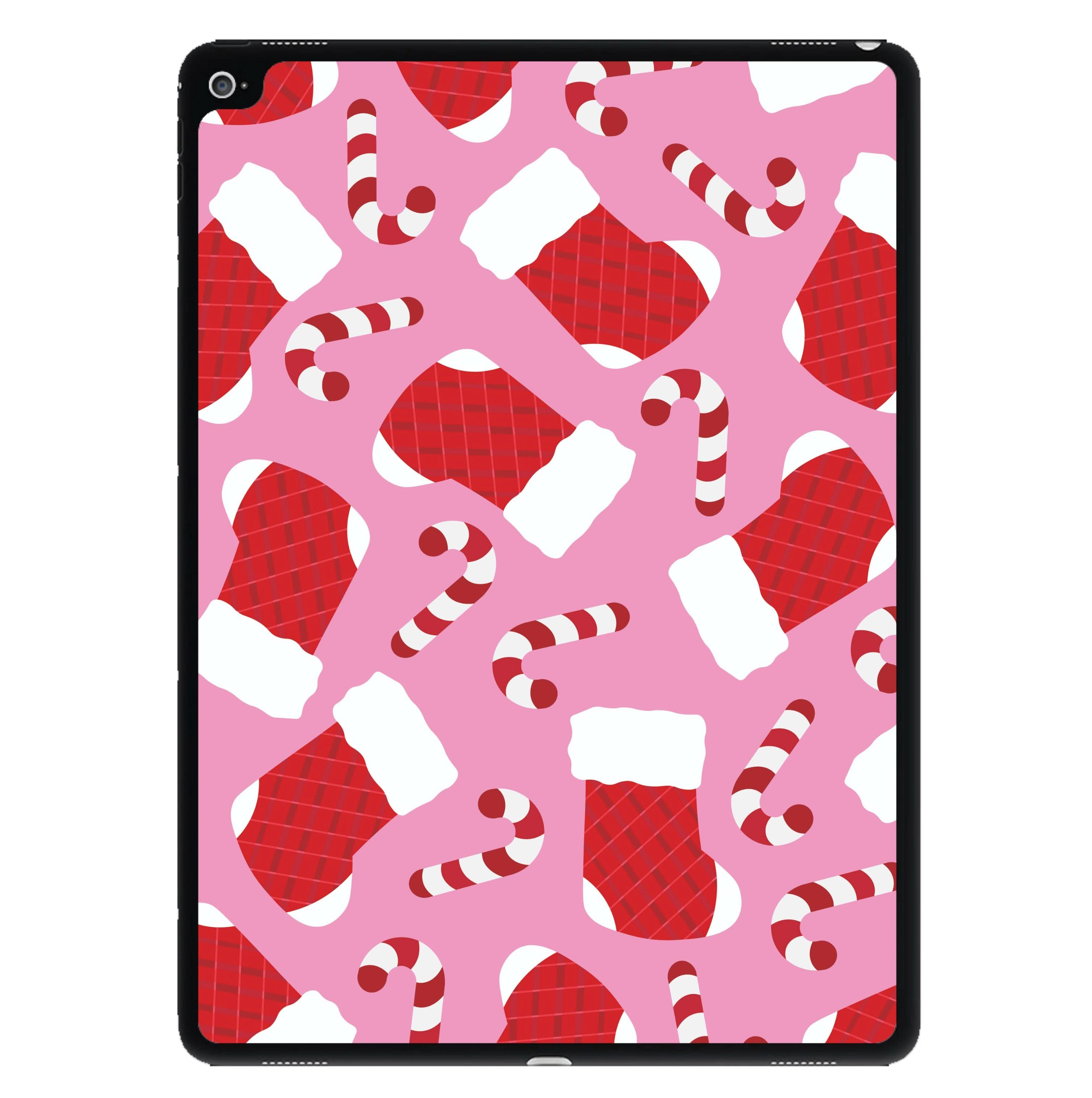 Pink Stocking Pattern iPad Case