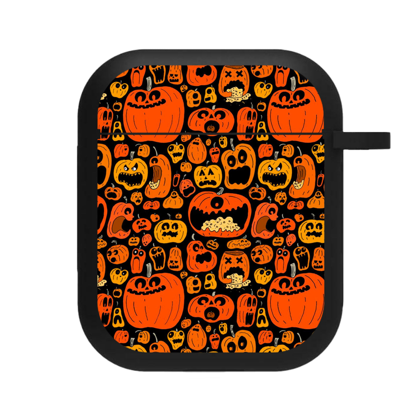 Scary Pumpkin Halloween Pattern AirPods Case