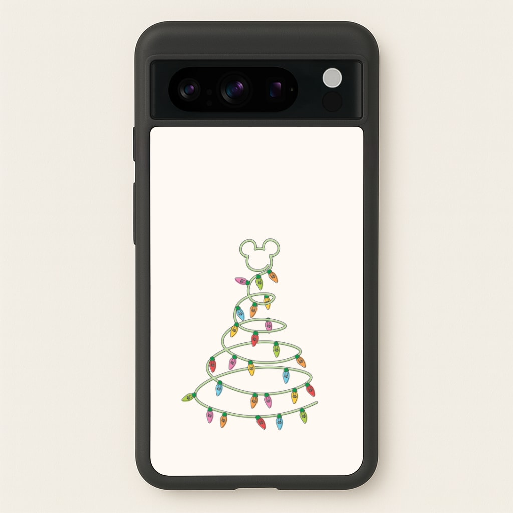 Cartoon Mouse Christmas Tree Lights Google Pixel 8 Pro Case