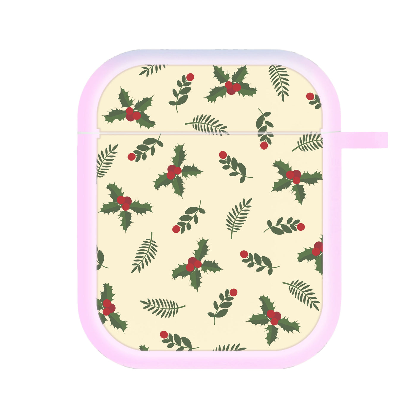 Holly Green Pattern AirPods Case