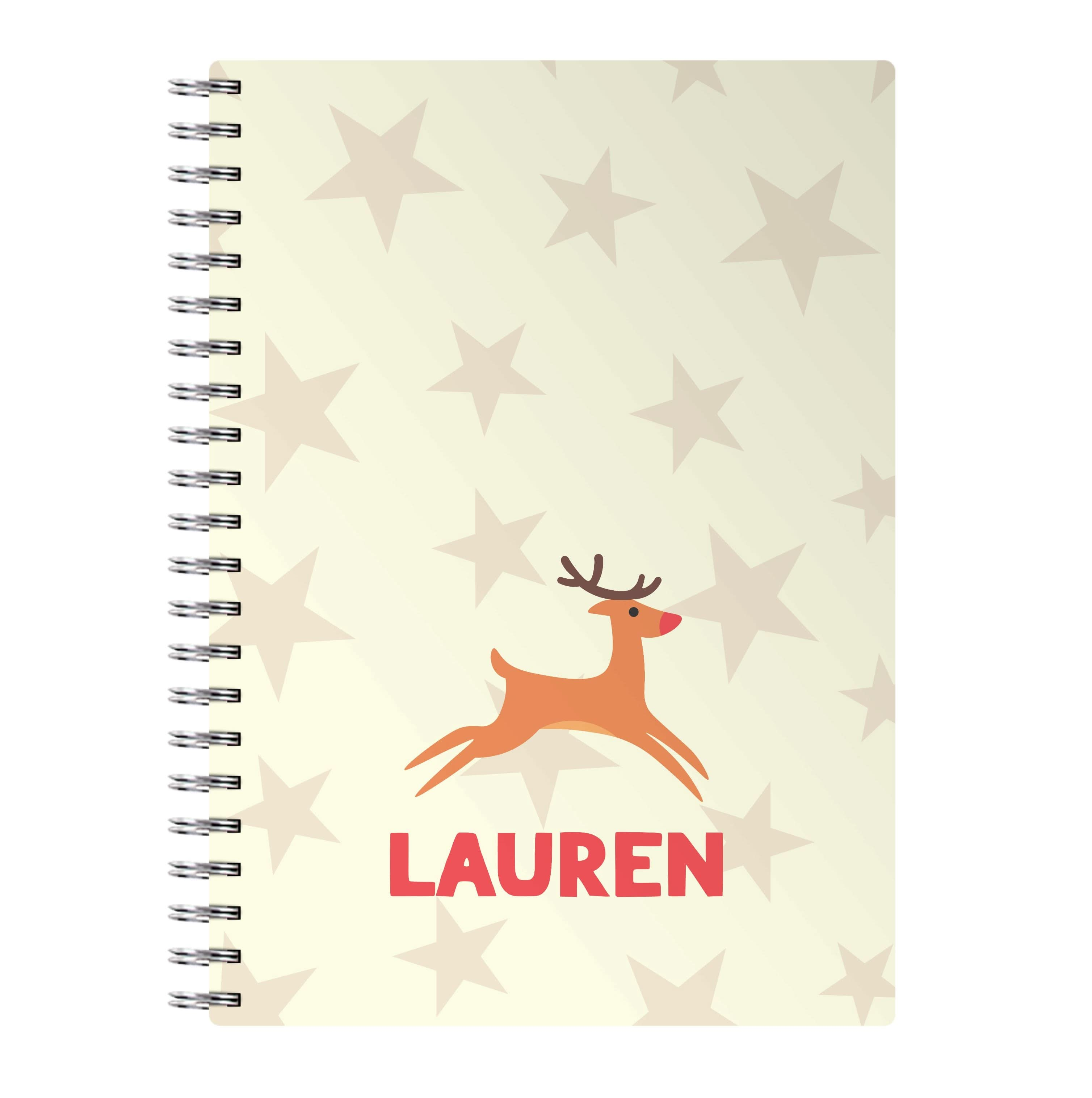 Personalised Raindeer Notebook