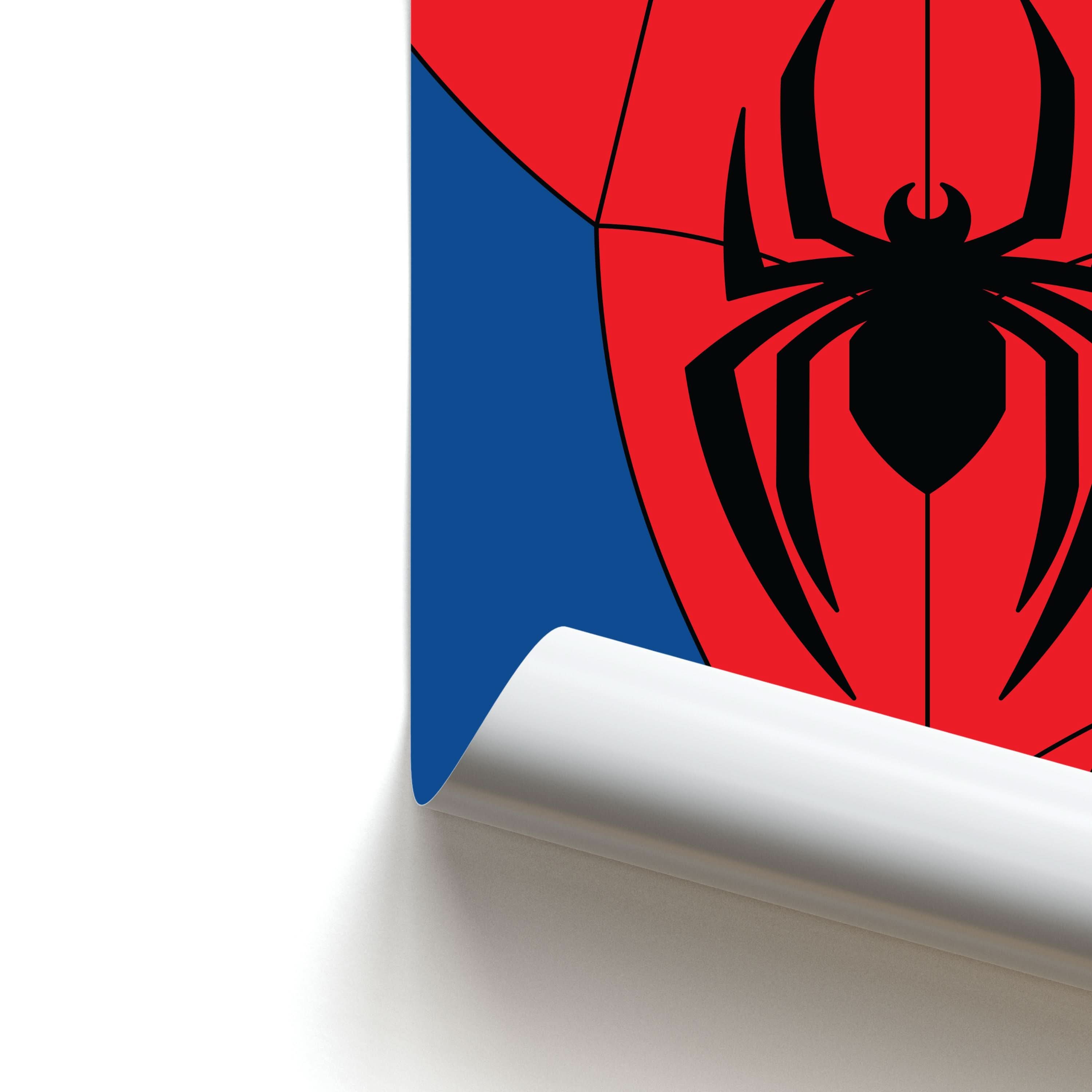 Red And Blue Spider Costume Poster