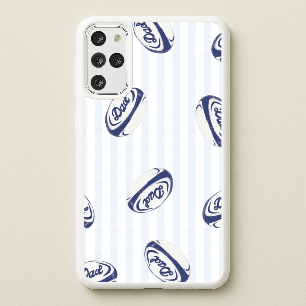 Dad Rugby Ball Pattern Galaxy S20 Plus Case
