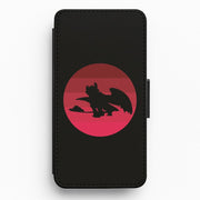 Red Sunset Dragon Flip / Wallet Phone Case 1