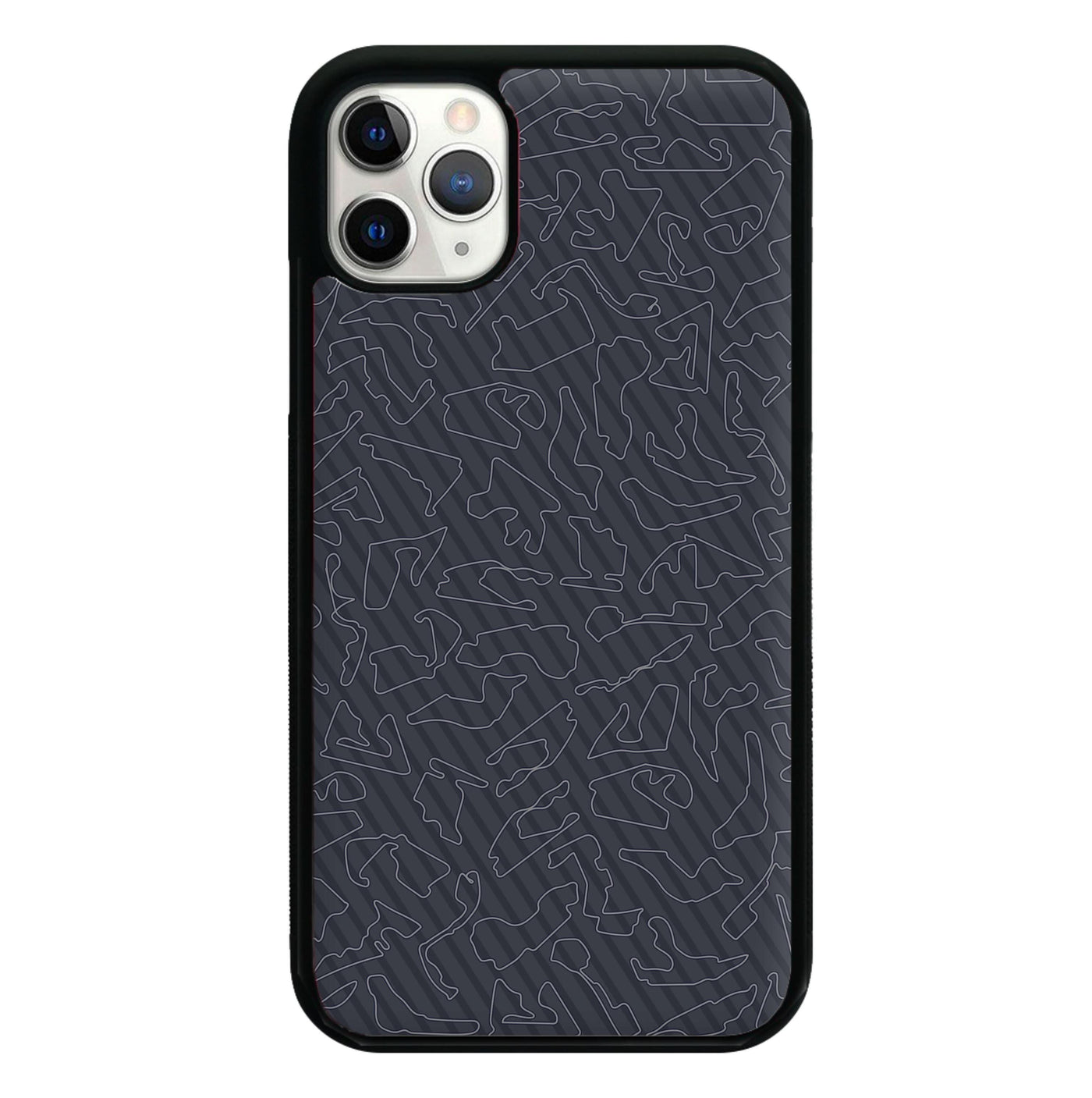 Track Outlines Gray Phone Case