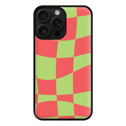 Abstract Red And Green Christmas Pattern iPhone 16 Pro Case