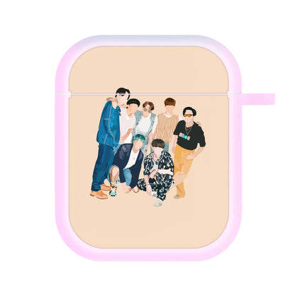 Casual K-Pop Band Band AirPods Case