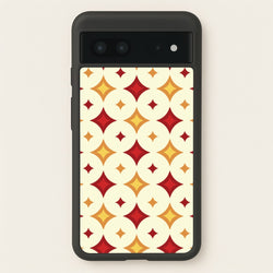 Geometric Christmas Stars Pattern Google Pixel 7 Case