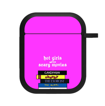 Hot Girls Watch Scary Movies AirPods Case