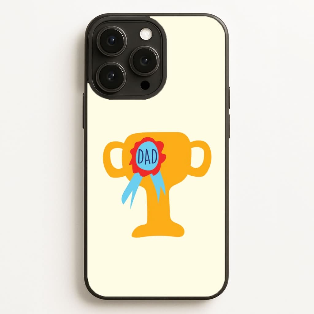 Cartoon Dad Trophy Phone Case for Apple iPhone, Samsung Galaxy, Huawei and Google Pixel