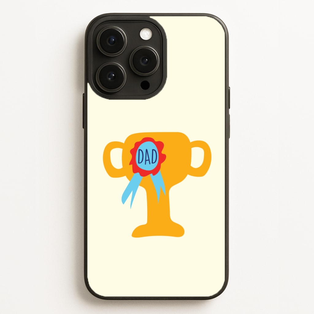 Cartoon Dad Trophy iPhone 16 Pro Case