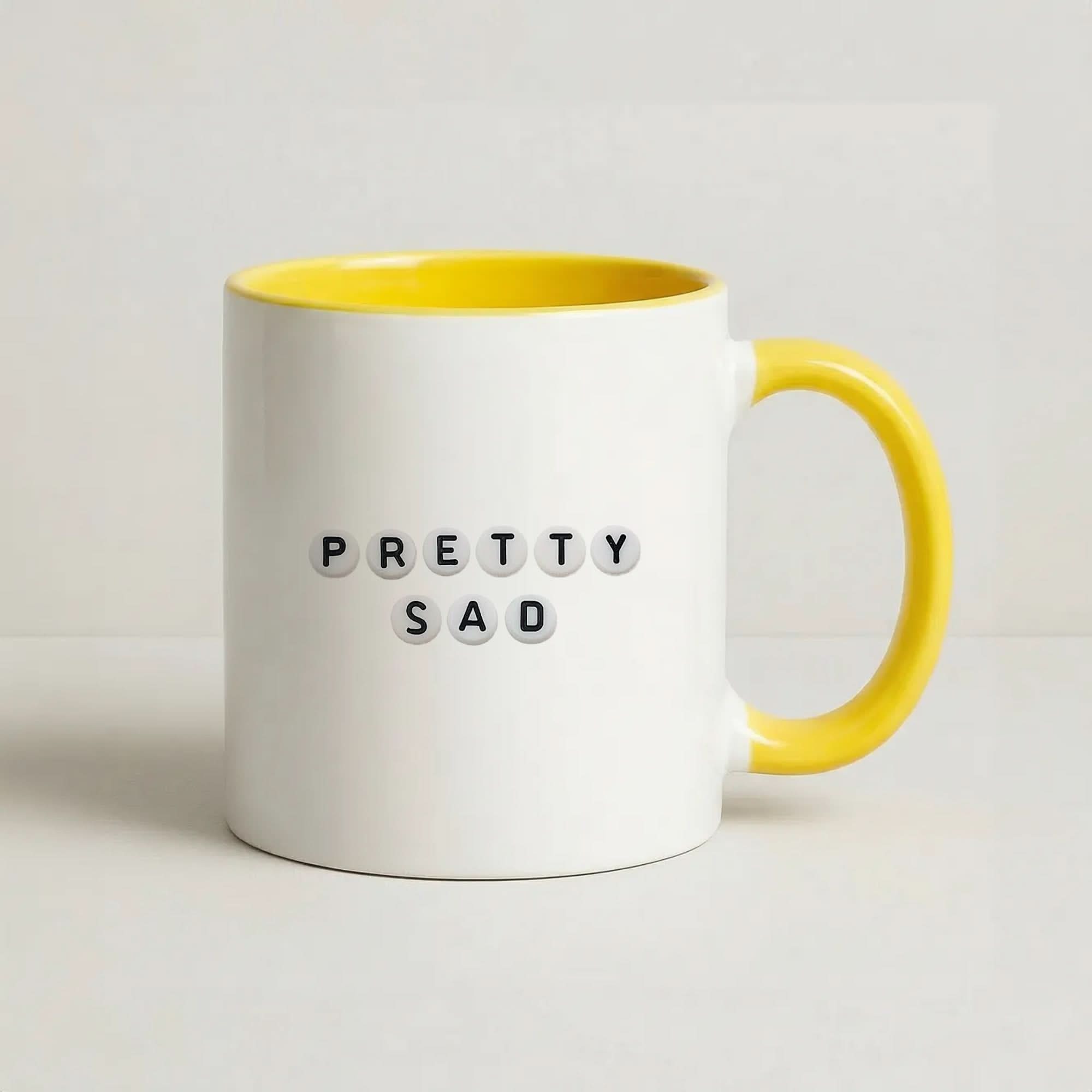 Pretty Sad Yellow Mug