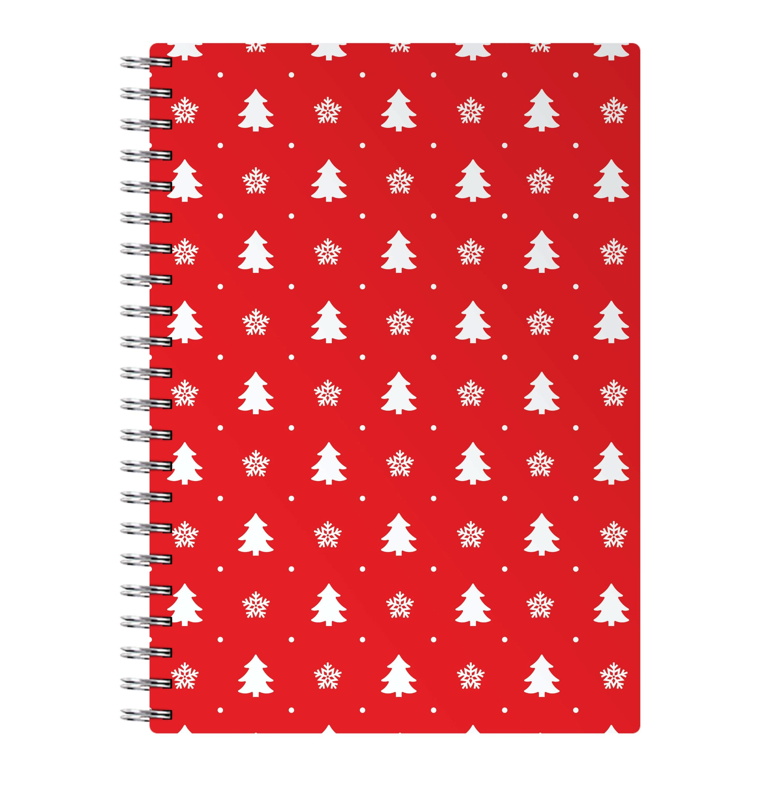 Red Tree Pattern Notebook