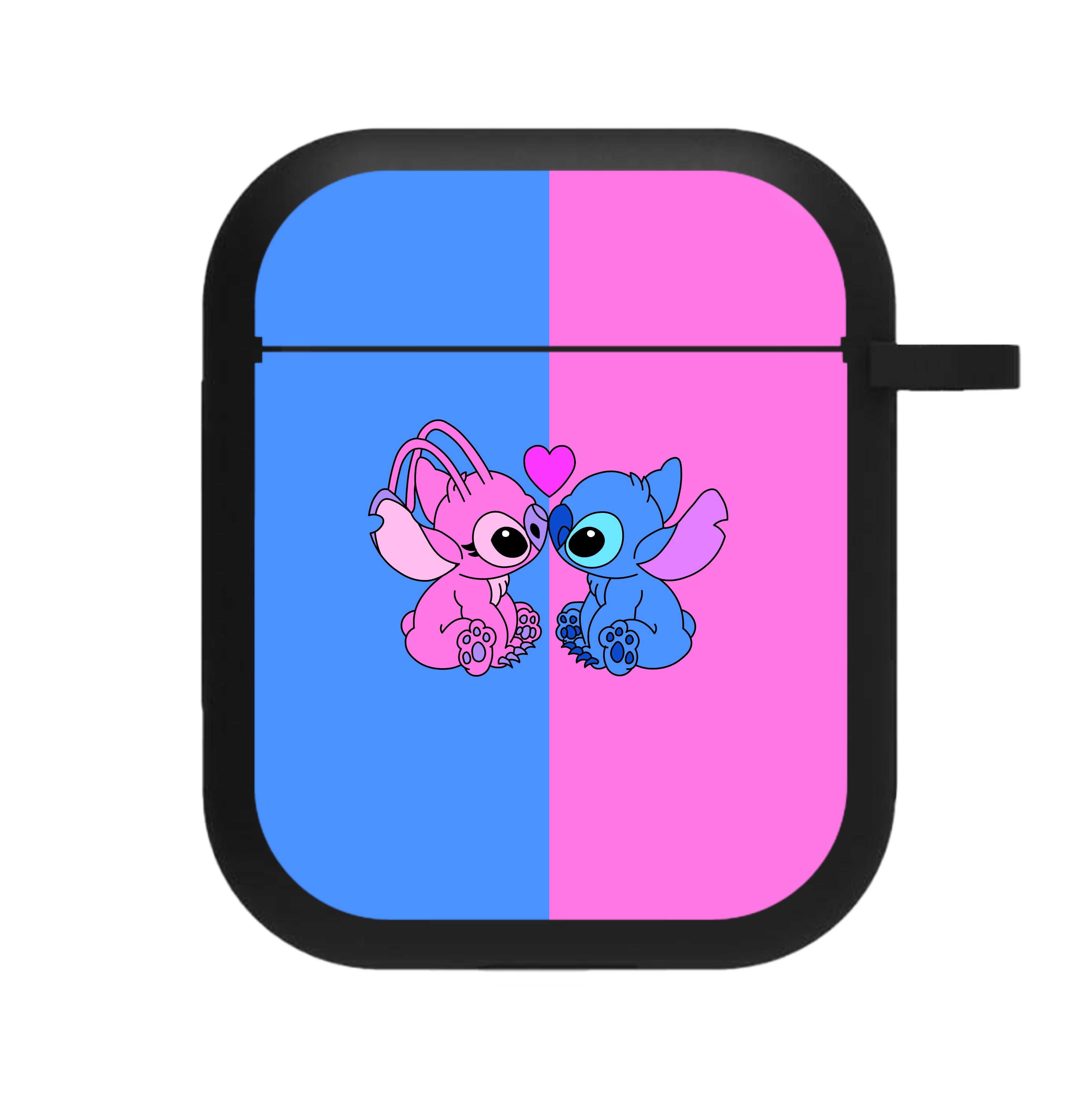 Angel And Blue Alien - Pink Alien AirPods Case