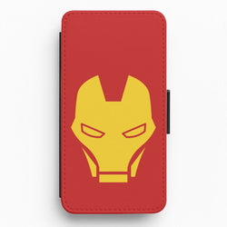 Red Robot Super Hero Face Flip / Wallet Phone Case