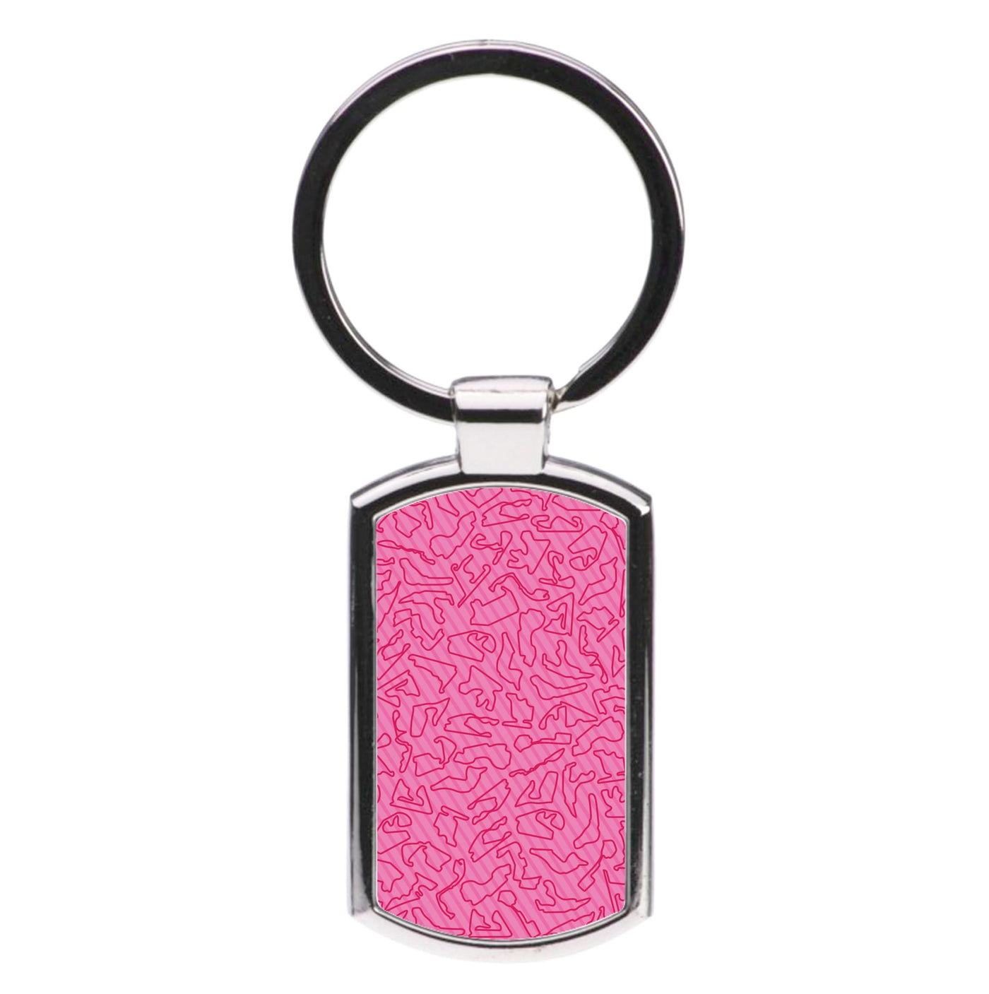 Track Outlines Pink Luxury Keyring