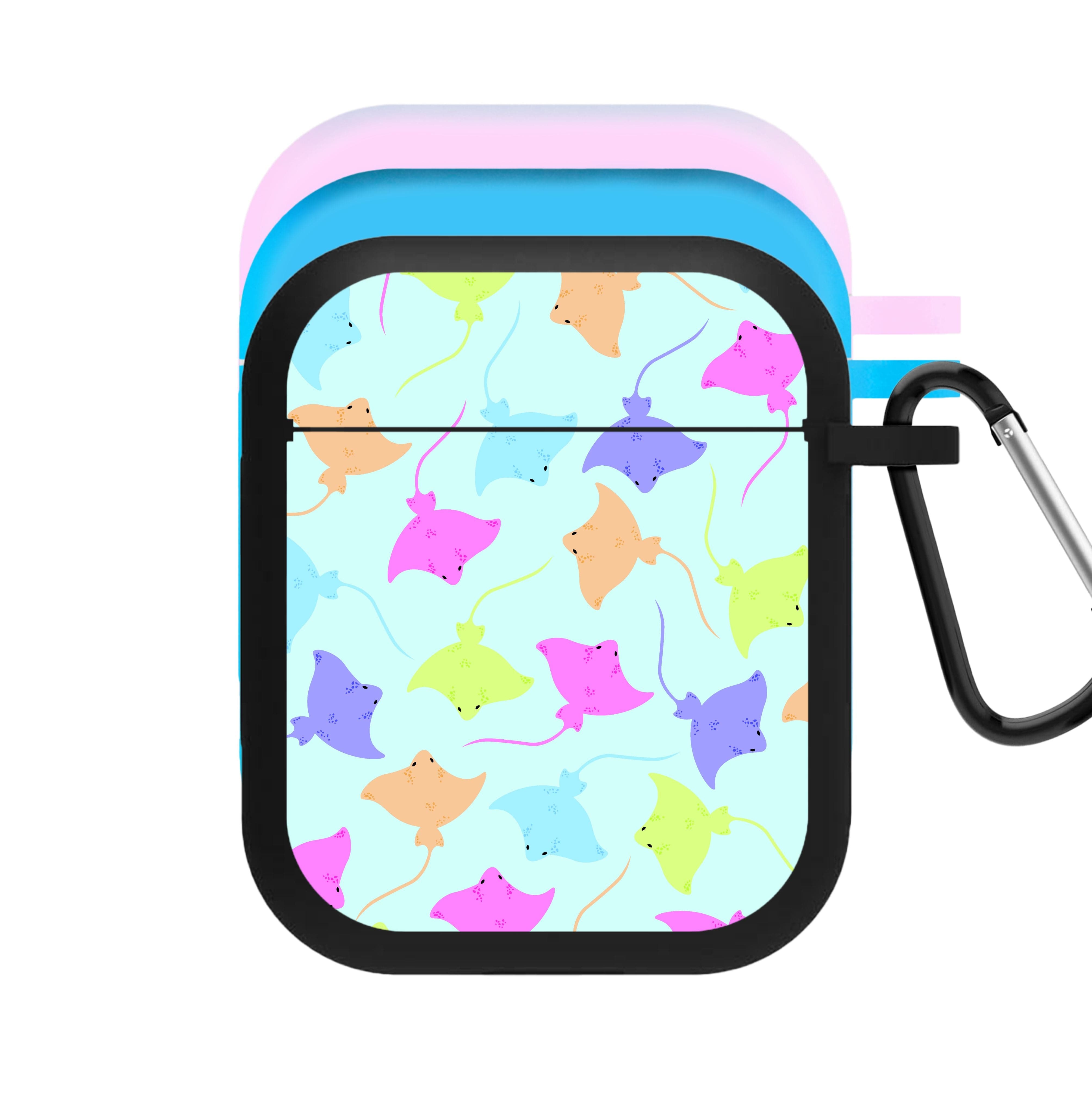 Multi Coloured Sting Ray Pattern - Sealife AirPods Case