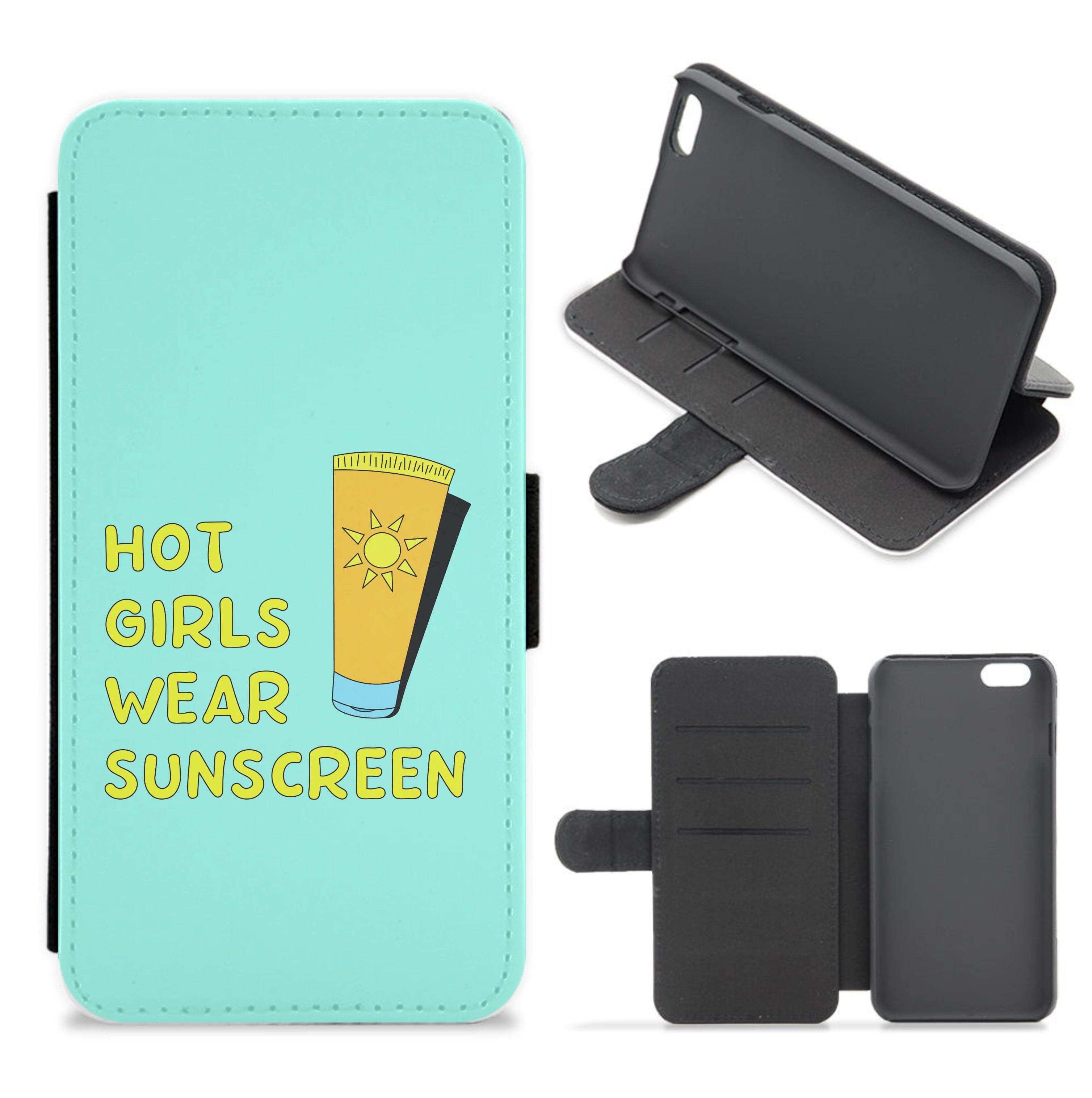 Hot Girls Wear Sunscreen - Summer Flip / Wallet Phone Case