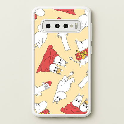 Christmas Mooms Pattern Galaxy S10 Case