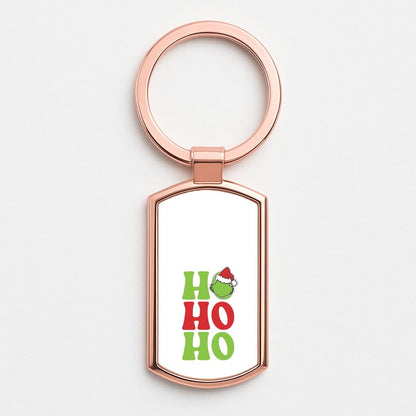 Green Ho Ho Ho Rose Gold Keyring