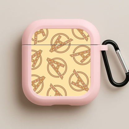 Superhero Team Gingerbread Pattern Pink AirPods Case