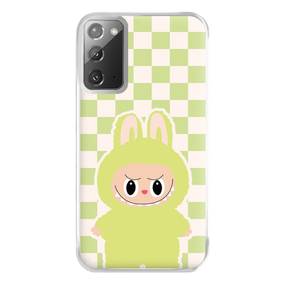 Checkered Cute Green Monster  Galaxy Note 20 Case