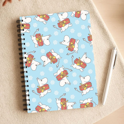 Present And Snowflakes Moom Pattern Notepad