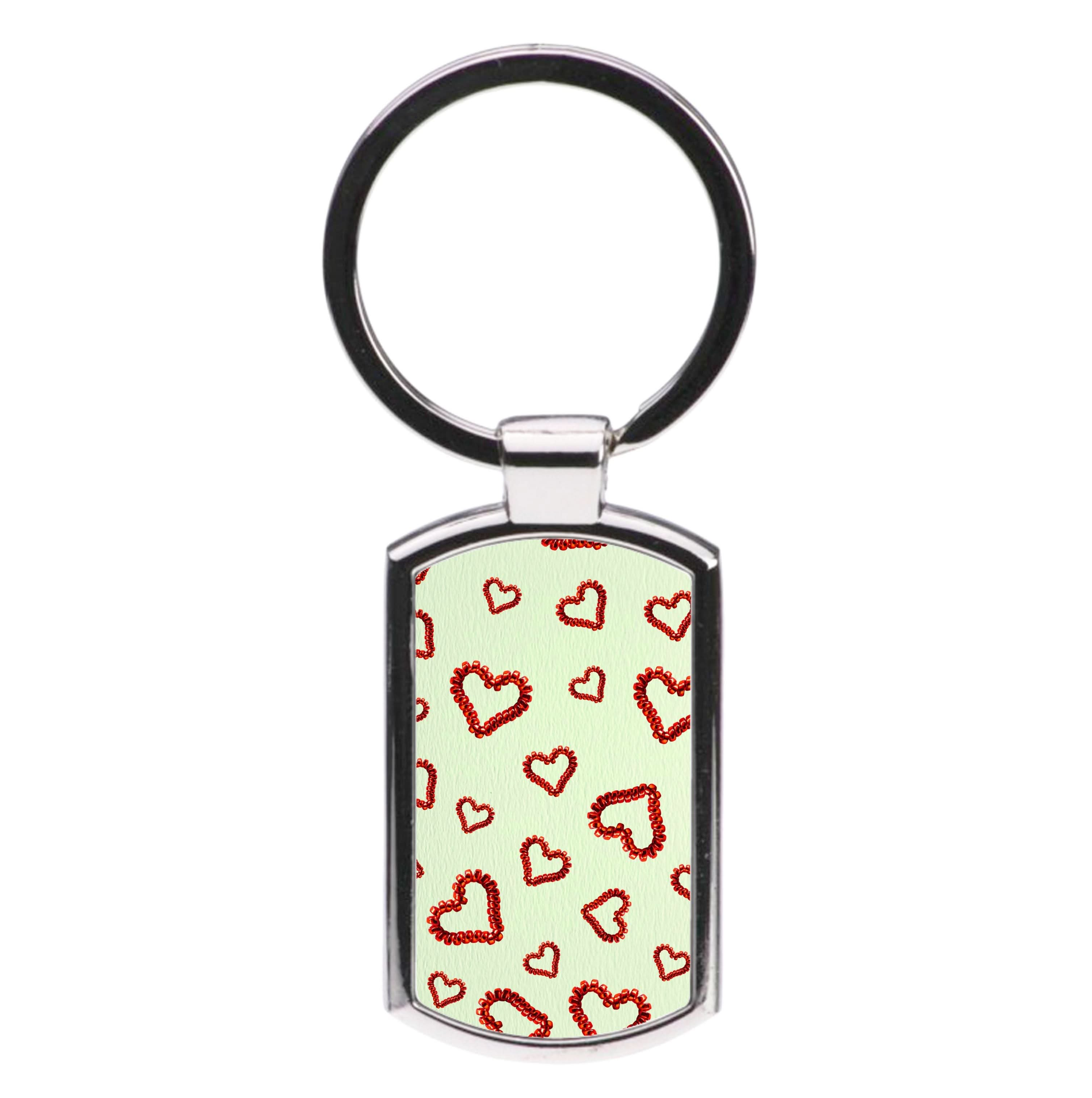 Elastic Hearts Pattern Luxury Keyring