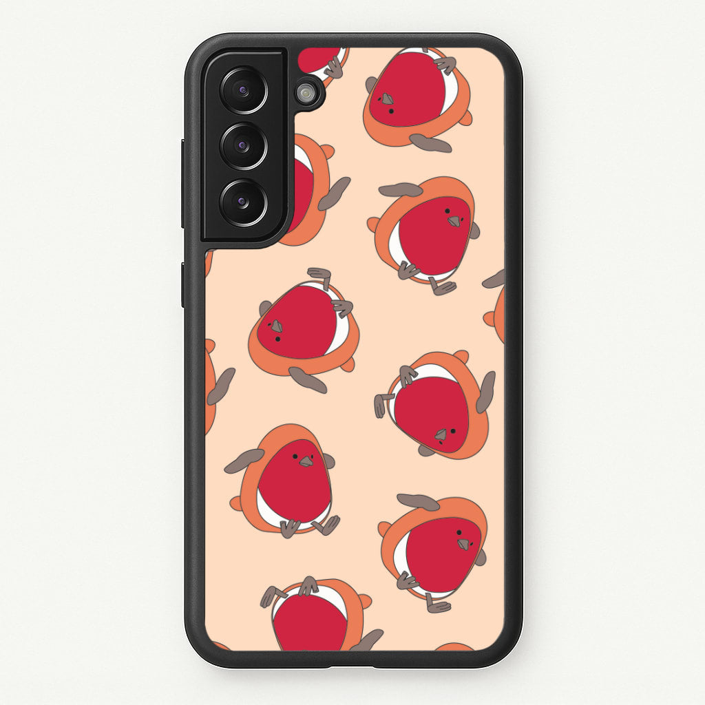 Christmas Robin Plush Pattern Galaxy S21 Case