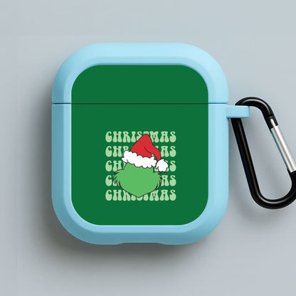 Green Creature Christmas Blue AirPods Case