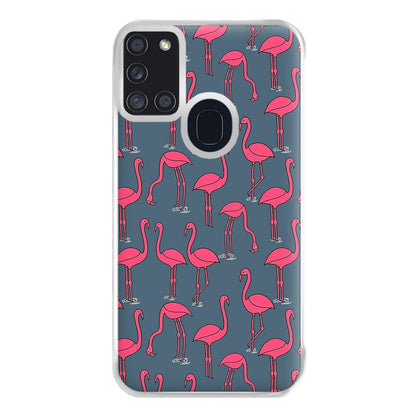 Basic Pink Flamingo Pattern Phone Case