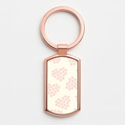 Flower Hearts Pattern Luxury Keyring 4