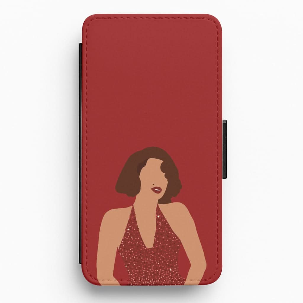 Red Sparkly Dress Flip / Wallet Phone Case