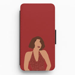 Red Sparkly Dress Flip / Wallet Phone Case