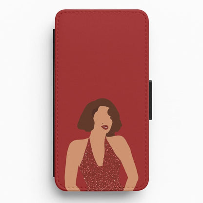 Red Sparkly Dress Flip / Wallet Phone Case