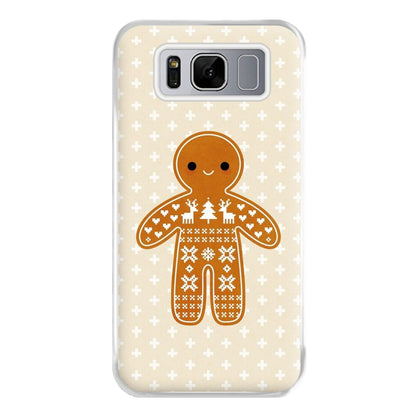 Christmas Jumper Pattern Gingerbread Man Phone Case