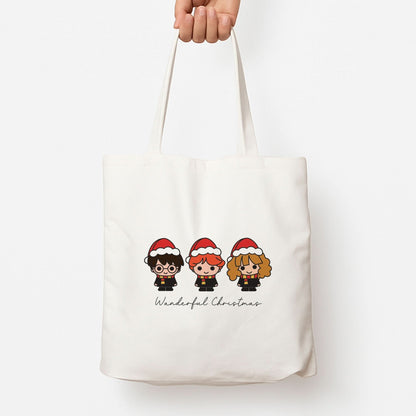 Wizards With Christmas Hats Tote Bag