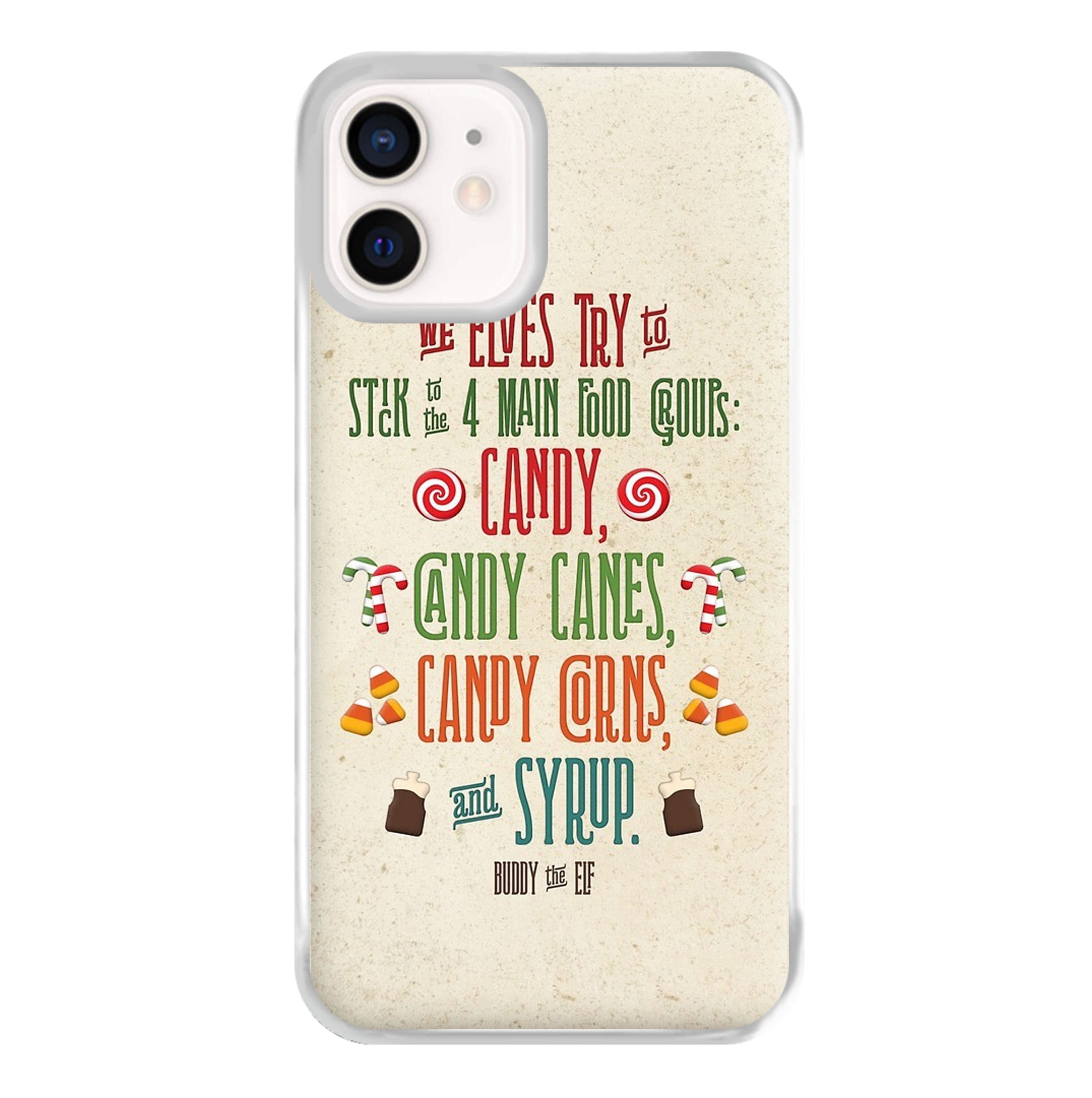 The Four Main Food Groups - Elf Phone Case