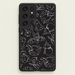 Halloween Plushies Pattern II - Halloween Galaxy S22 Ultra Case