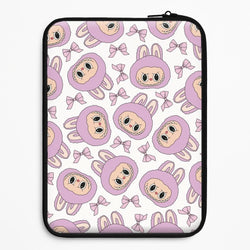 Cute Purple Monster And Bows Pattern Universal Laptop Sleeve