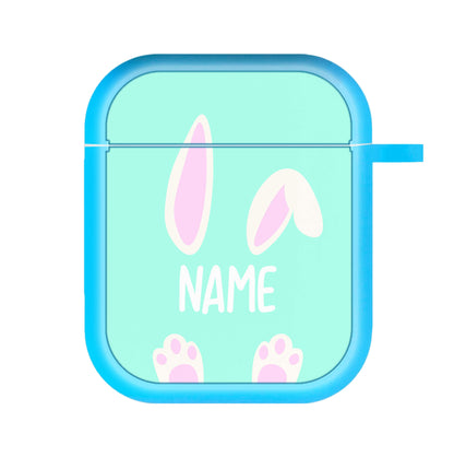 White Bunny Personalised AirPods Case