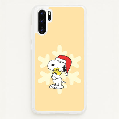 Christmas Cartoon Beagle And Bird  Huawei P30 Pro Case