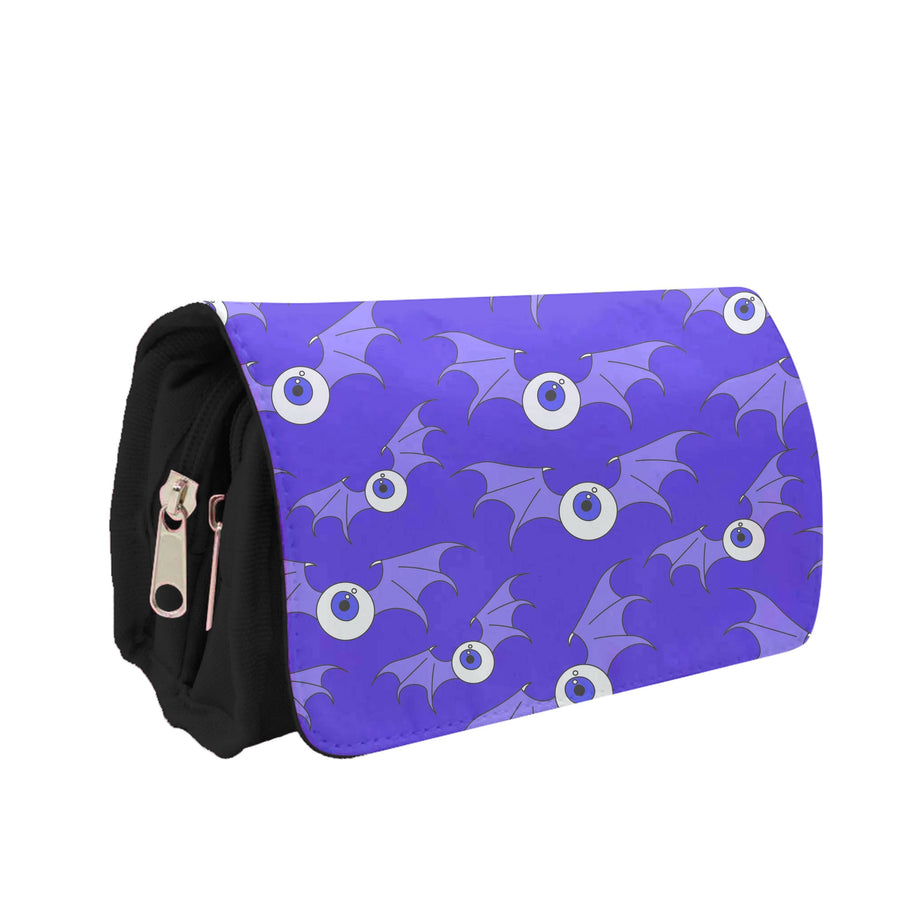 Purple Bat Pattern Pencil Case