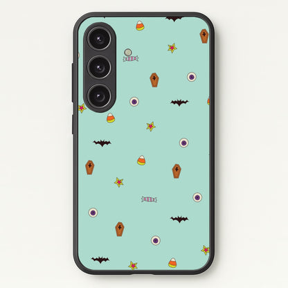Minature Halloween Cartoons Pattern Galaxy S24 Plus Case