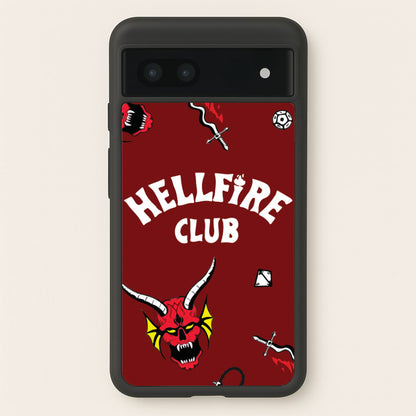 Hellfire Club Icons Collage Red Google Pixel 7a Case
