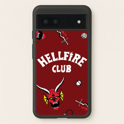Hellfire Club Icons Collage Red Google Pixel 6a Case