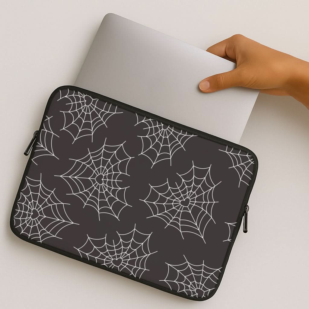 Spiderweb Hearts Pattern MacBook Cover