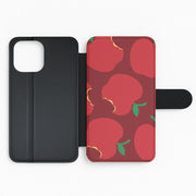 Teacher Apples Pattern Flip / Wallet Phone Case 2